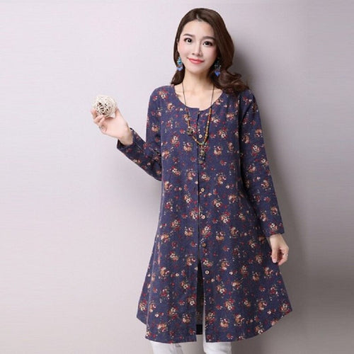 new spring/autumn women's long shirts cotton/linen maternity cardigan pregnancy blouse clothing maternity clothing 16833