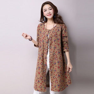 new spring/autumn women's long shirts cotton/linen maternity cardigan pregnancy blouse clothing maternity clothing 16833