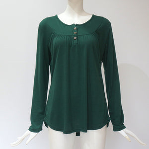 new women's clothing knitted shirts women's blouses long sleeve european shirts o-neck loose casual shirts maternity tees