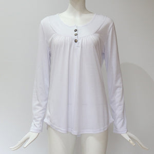 new women's clothing knitted shirts women's blouses long sleeve european shirts o-neck loose casual shirts maternity tees