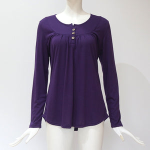 new women's clothing knitted shirts women's blouses long sleeve european shirts o-neck loose casual shirts maternity tees