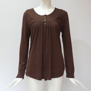 new women's clothing knitted shirts women's blouses long sleeve european shirts o-neck loose casual shirts maternity tees