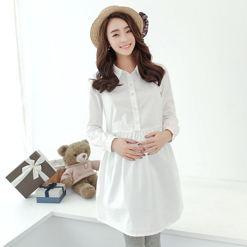 Oklady Women Shirt Dresses Maternity Nursing Shirt Dress for Pregnant Women Pregnancy Women's dress Clothing Mother Home Clothes