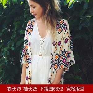 Chiffon Beach Coats Clothes Swimsuits outside Bikini blouses Sun protection clothing women's long section Beach seaside holiday