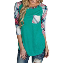 Load image into Gallery viewer, Autumn Ladies Womens Pregnant Clothes Long Sleeve Plaid Maternity Nursing Tops Mom Breastfeeding T-Shirt Top Women&#39;s Tee Shirts