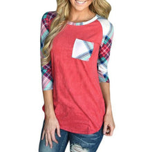 Load image into Gallery viewer, Autumn Ladies Womens Pregnant Clothes Long Sleeve Plaid Maternity Nursing Tops Mom Breastfeeding T-Shirt Top Women&#39;s Tee Shirts