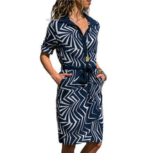 Load image into Gallery viewer, Long Sleeve Shirt Dress 2019 Summer Boho Beach Dresses Women Casual Striped Print A-line Mini Party Dress Vestidos