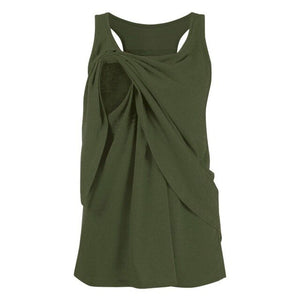 Women's clothing breastfeeding wrap double-layer sleeveless fashion trend shirt T-shirt summer high pregnant women