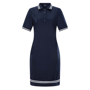 Summer Women Polo Dress L-6XL Fashion Short Sleeve Stripe Bodycon Mini Pencil Dresses Female Elegant Casual Dress Vestidos