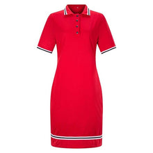 Load image into Gallery viewer, Summer Women Polo Dress L-6XL Fashion Short Sleeve Stripe Bodycon Mini Pencil Dresses Female Elegant Casual Dress Vestidos