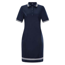 Load image into Gallery viewer, Summer Women Polo Dress L-6XL Fashion Short Sleeve Stripe Bodycon Mini Pencil Dresses Female Elegant Casual Dress Vestidos