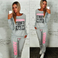Load image into Gallery viewer, Women&#39;s Sets Letter Print 2pcs Casual Tracksuit Suits Sweatshirt Sport Trouser 2 Piece Suit Autumn Winter 2pcs Female Streetwear