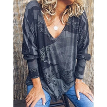 Load image into Gallery viewer, Plus Size 5XL 2019 New Women&#39;s Camo Print Hoodie Winter Long Sleeve Casual V Neck Sweatshirt Women&#39;s Oversize Clothing Kpop Tops