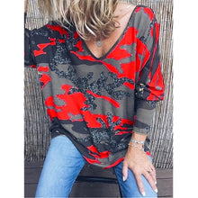 Load image into Gallery viewer, Plus Size 5XL 2019 New Women&#39;s Camo Print Hoodie Winter Long Sleeve Casual V Neck Sweatshirt Women&#39;s Oversize Clothing Kpop Tops