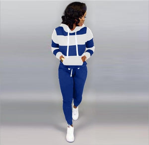 2019 Women Winter Women's set Tracksuit Full Sleeve Hoodied Sweatshirt Pockets Pants Suit Two Piece Set Outfits sweatsuit