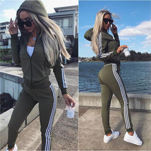 Load image into Gallery viewer, Women Set Top and Pants Women&#39;s Wear New Sports Suit 2piece