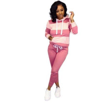 Load image into Gallery viewer, WinterThick and fluffy  Women&#39;s set Tracksuit Full Sleeve Hoodied Sweatshirt Pockets Pants Suit Two Piece Set Outfits sweatsuit