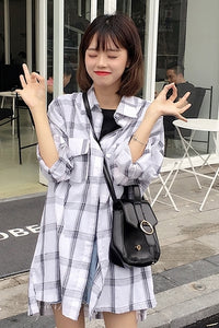 Pregnant Women's Clothes Maternity Blouses Long Sleeve Plaid Casual Shirts Pregnancy Clothing Outwear Plus Size M-4XL