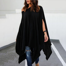 Load image into Gallery viewer, Women&#39;s Casual shirt clothing female Loose Solid Color Long Tops Bat Sleeve Iirregular blouse Large Pendulum cool casual shirt