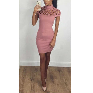 Summer Cocktail Evening Bodycon Sleeveless Party Short Dress Mini Bandage Women