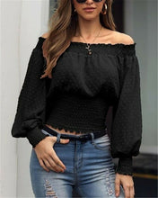 Load image into Gallery viewer, Women&#39;s Blouse New Spring Autumn Ladies Off Shoulder Tops And Blouse Long Sleeve Shirts Slim Casual Blouses Femme Clothing