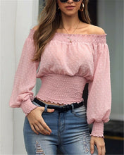 Load image into Gallery viewer, Women&#39;s Blouse New Spring Autumn Ladies Off Shoulder Tops And Blouse Long Sleeve Shirts Slim Casual Blouses Femme Clothing