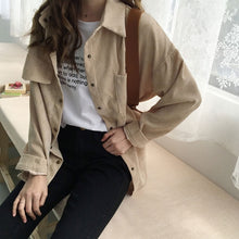 Load image into Gallery viewer, women&#39;s work shirt plus size boyfriend shirt button blouse woman shirts casual long sleeve korean fashion clothing white shirts