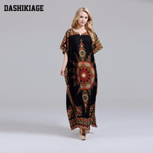 Load image into Gallery viewer, Dashikiage New Arrival Women&#39;s 100% Cotton African Print Dashiki Stunning elegant African Ladies Dress