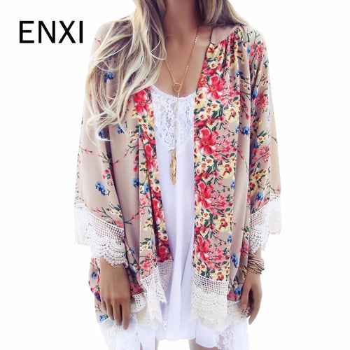 ENXI Female Blouse Plus Size Women's Cardigan Clothes For Pregnant Women Floral Shirts Tops For Maternity Femininas Clothing