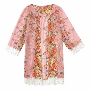 Female Blouse Plus Size Women's Cardigan Clothes For Pregnant Women Floral Shirts Tops For Maternity Femininas Clothing