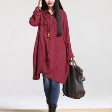Load image into Gallery viewer, New spring/autumn women&#39;s shirts cotton/linen shirts maternity shirts pregnant overshirts loose dress spring/autumn clothing