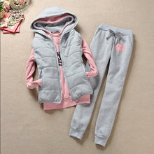 Load image into Gallery viewer, Autumn and winter new Fashion women suit women&#39;s tracksuits casual set with a hood fleece sweatshirt three pieces set