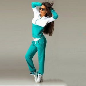 2018 Women's Sports Suits Fall Winter Tracksuit Sexy 2 Piece Set Hoodie and Pants Clothing Sets For Women