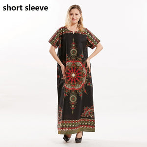 Dashikiage New Arrival Women's 100% Cotton African Print Dashiki Stunning elegant African Ladies Dress