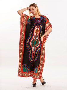 Dashikiage New Arrival Women's 100% Cotton African Print Dashiki Stunning elegant African Ladies Dress