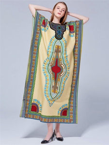 Dashikiage New Arrival Women's 100% Cotton African Print Dashiki Stunning elegant African Ladies Dress