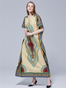 Dashikiage New Arrival Women's 100% Cotton African Print Dashiki Stunning elegant African Ladies Dress