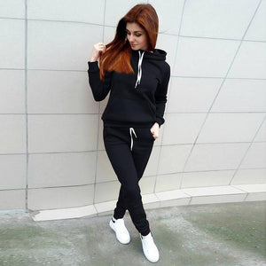 2019 Autumn Casual 2 Pieces Suit Women Hoodies Tops Tracksuit Sweat Suit Women's Set