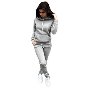 2019 Autumn Casual 2 Pieces Suit Women Hoodies Tops Tracksuit Sweat Suit Women's Set