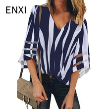 Load image into Gallery viewer, ENXI 8 Color Summer Pregnant Women&#39;s Clothes Maternity Chiffon Blouses Sexy Tops V Neck Casual Shirts Pregnancy Clothing