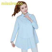 Load image into Gallery viewer, Maternity Shirt Cotton Pregnant Women&#39;s Shirt Long Sleeve Office Clothes Women Spring Top OL Womens Clothing Maternity Tops